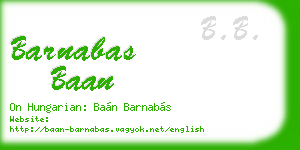 barnabas baan business card